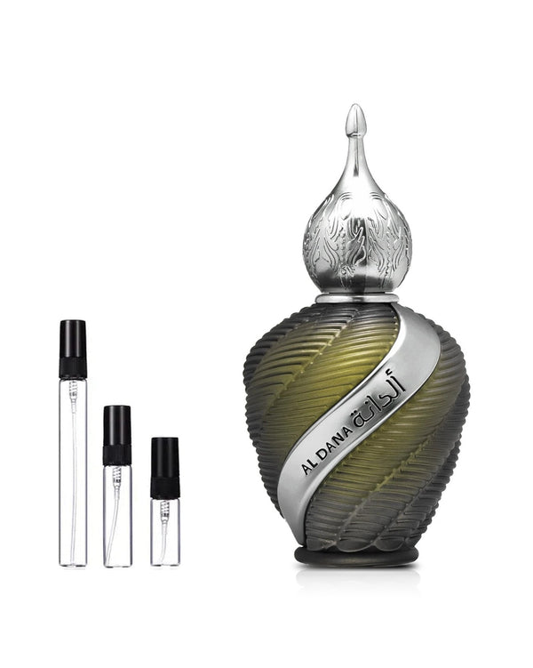 Niche Emarati Al Dana sample – decant in glazen sprayflesje (2, 5 of 10 ml)