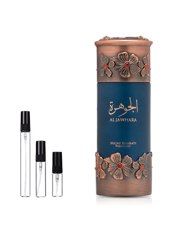 Niche Emarati Al Jawhara sample – decant in glazen sprayflesje (2, 5 of 10 ml)
