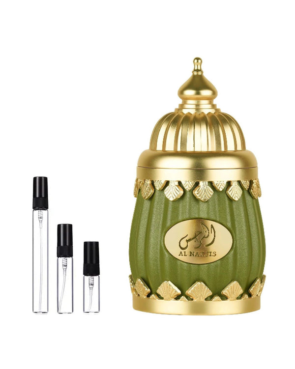 Niche Emarati Al Narjis sample – decant in glazen sprayflesje (2, 5 of 10 ml)