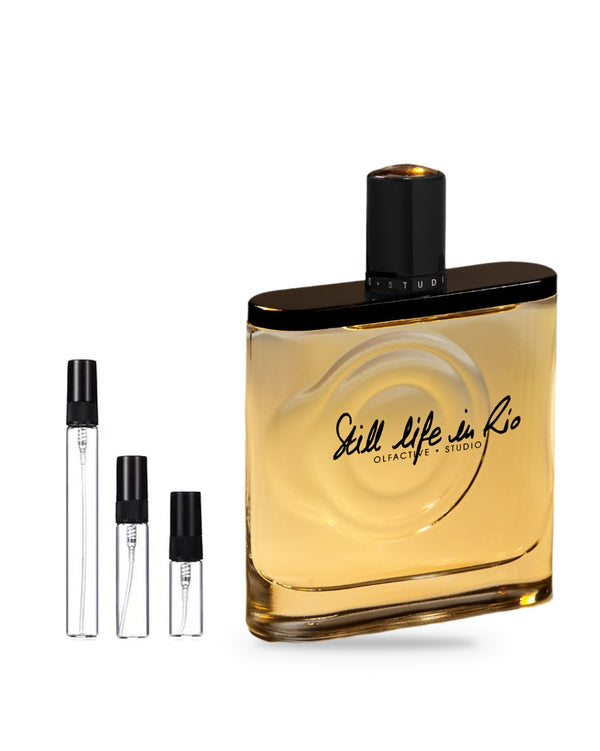 Olfactive Studio Still Life in Rio sample – decant in glazen sprayflesje (2, 5 of 10 ml)
