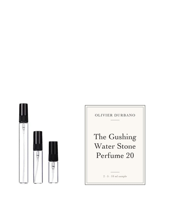 Olivier Durbano The Gushing Water Stone Perfume 20 sample – decant in glazen sprayflesje (2, 5 of 10 ml)