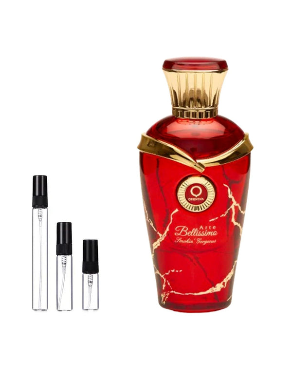 Orientica Arte Bellissimo Smokin' Gorgeous sample – decant in glazen sprayflesje (2, 5 of 10 ml)