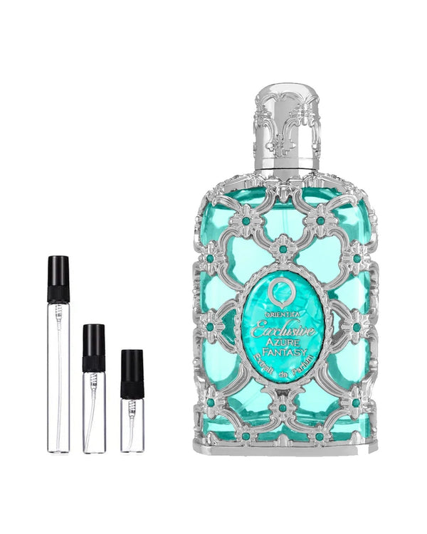 Orientica Azure Fantasy sample – decant in glazen sprayflesje (2, 5 of 10 ml)