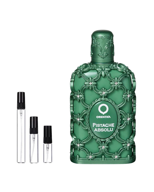 Orientica Pistache Absolu sample – decant in glazen sprayflesje (2, 5 of 10 ml)