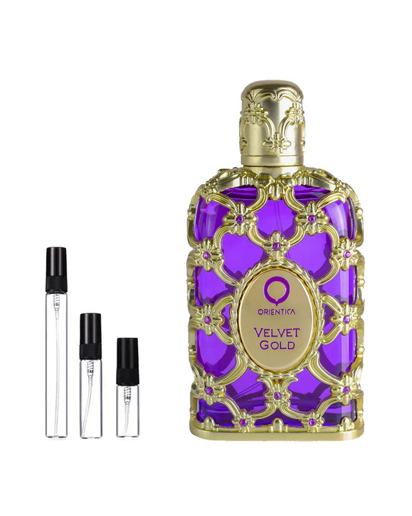 Orientica Velvet Gold sample – decant in glazen sprayflesje (2, 5 of 10 ml)