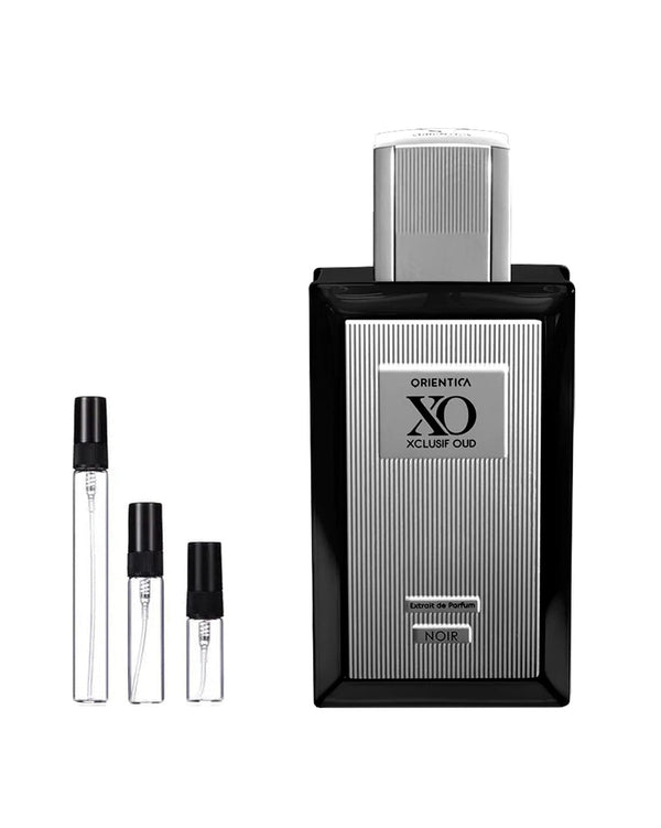 Orientica Xclusif Oud Noir sample – decant in glazen sprayflesje (2, 5 of 10 ml)