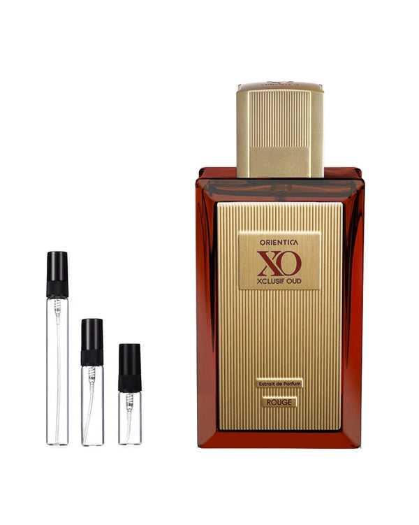 Orientica Xclusif Oud Rouge sample – decant in glazen sprayflesje (2, 5 of 10 ml)