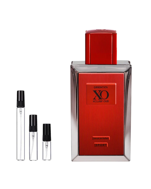 Orientica Xclusif Oud Sport sample – decant in glazen sprayflesje (2, 5 of 10 ml)