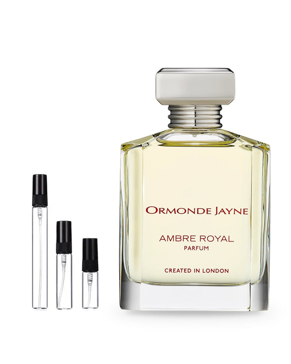 Ormonde Jayne Ambre Royal sample – decant in glazen sprayflesje (2, 5 of 10 ml)