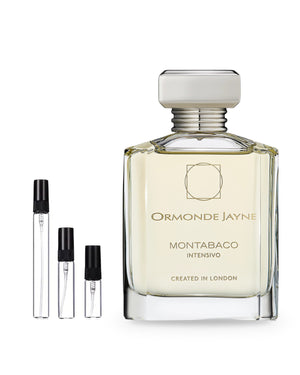 Ormonde Jayne Montabaco Intensivo sample – decant in glazen sprayflesje (2, 5 of 10 ml)