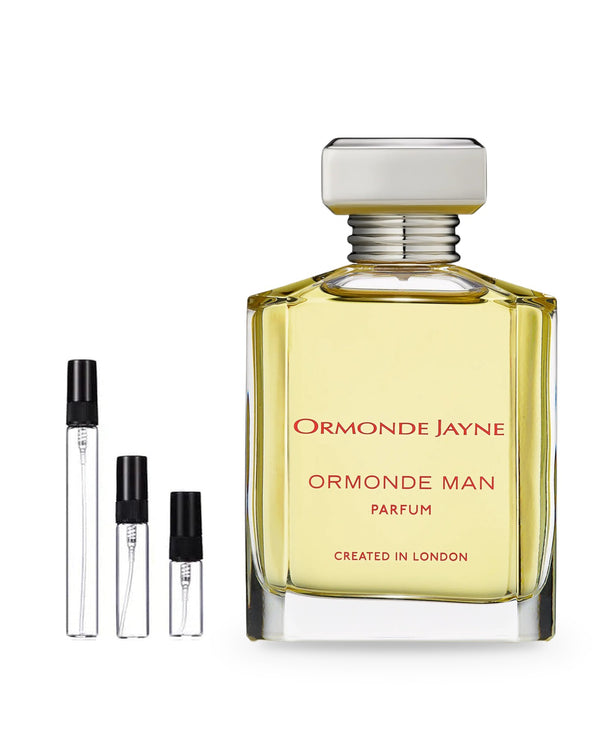 Ormonde Jayne Ormonde Man sample – decant in glazen sprayflesje (2, 5 of 10 ml)