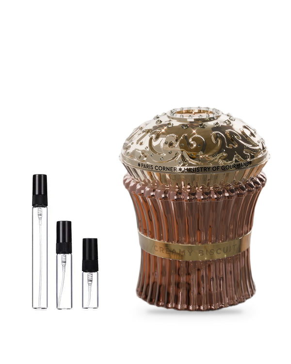 Paris Corner Creamy Biscuit sample – decant in glazen sprayflesje (2, 5 of 10 ml)