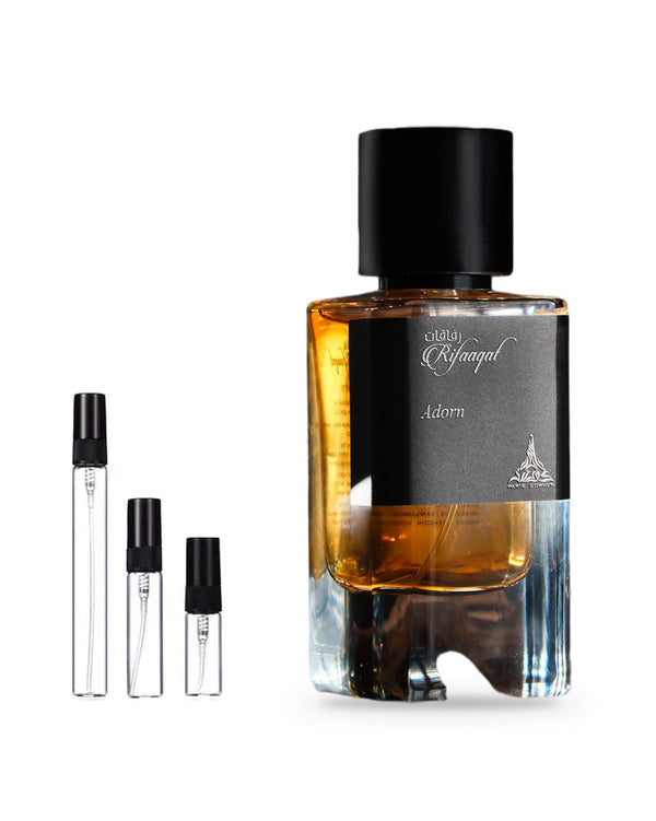 Paris Corner Rifaaqat Adorn sample – decant in glazen sprayflesje (2, 5 of 10 ml)