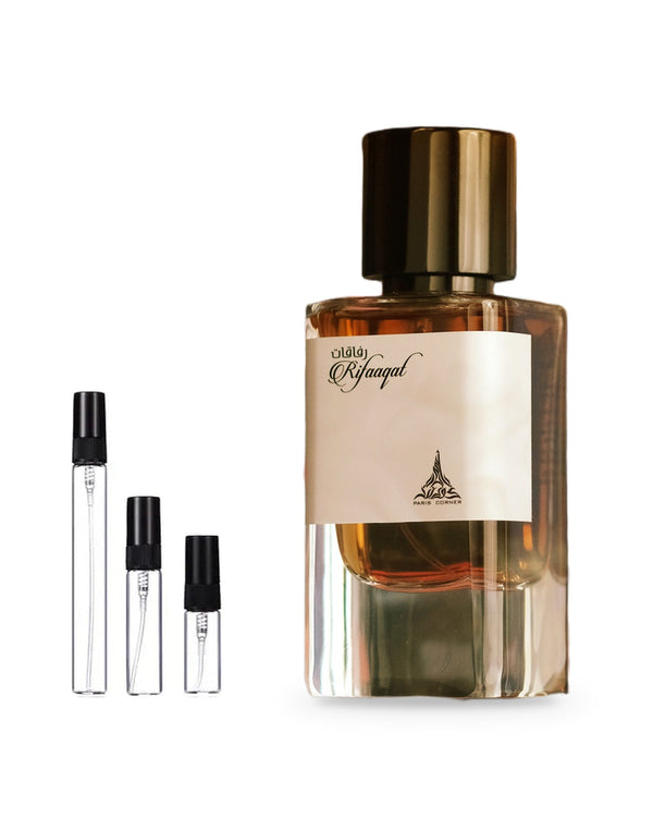 Paris Corner Rifaaqat sample – decant in glazen sprayflesje (2, 5 of 10 ml)