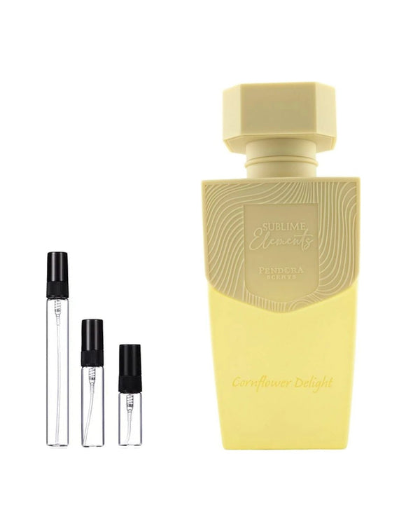 Pendora Scents Cornflower Delight sample – decant in glazen sprayflesje (2, 5 of 10 ml)