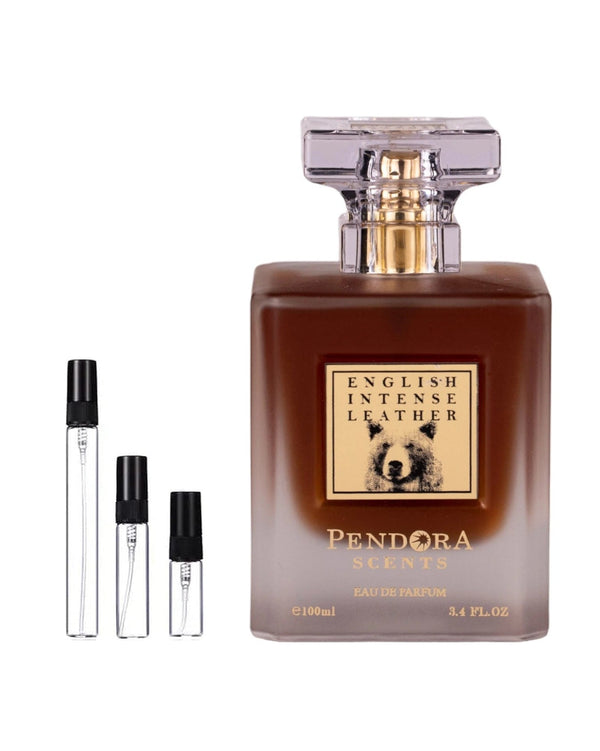 Pendora Scents English Leather sample – decant in glazen sprayflesje (2, 5 of 10 ml)