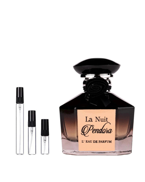 Pendora Scents La Nuit Pendora sample – decant in glazen sprayflesje (2, 5 of 10 ml)