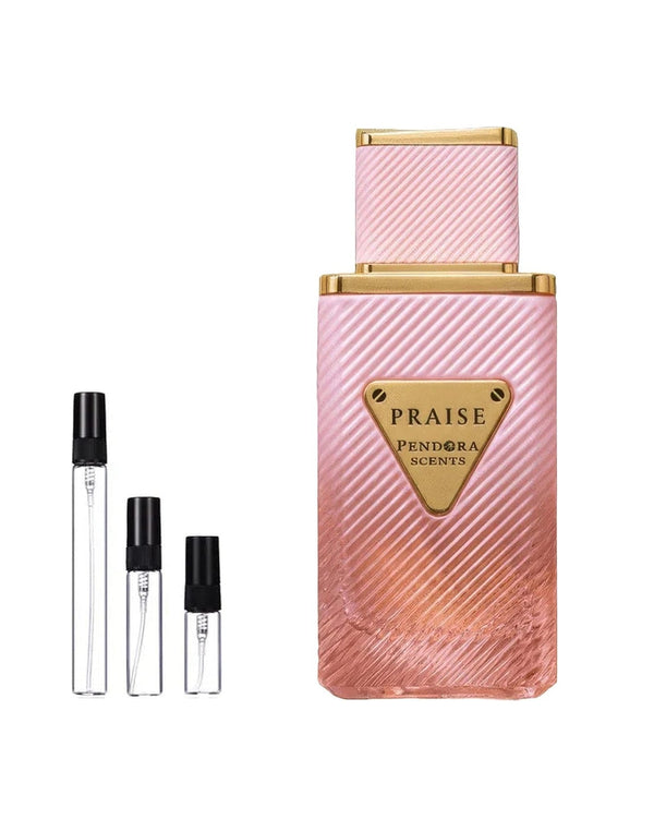 Pendora Scents Praise sample – decant in glazen sprayflesje (2, 5 of 10 ml)