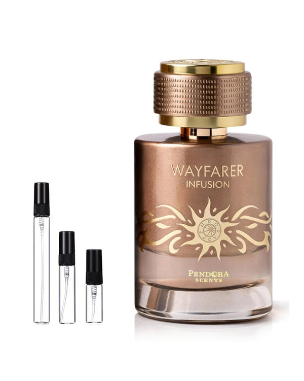 Pendora Scents Wayfarer Infusion sample – decant in glazen sprayflesje (2, 5 of 10 ml)