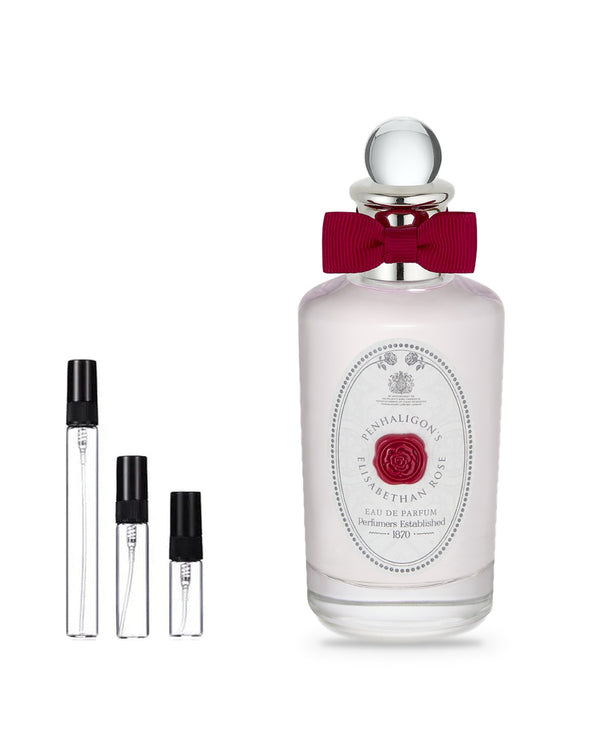 Penhaligon's Elisabethan Rose sample – decant in glazen sprayflesje (2, 5 of 10 ml)