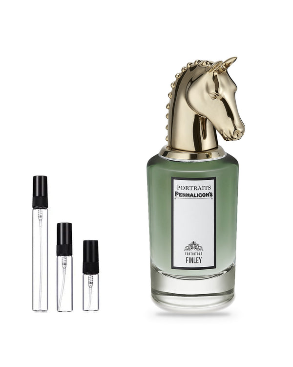 Penhaligon's Fortuitous Finley sample – decant in glazen sprayflesje (2, 5 of 10 ml)