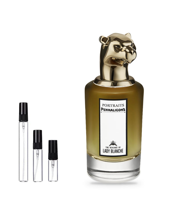 Penhaligon's The Revenge Of Lady Blanche sample – decant in glazen sprayflesje (2, 5 of 10 ml)