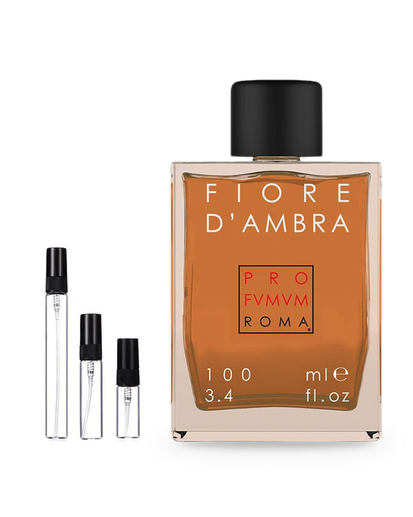 Profumum Roma Fiore D'Ambra sample – decant in glazen sprayflesje (2, 5 of 10 ml)