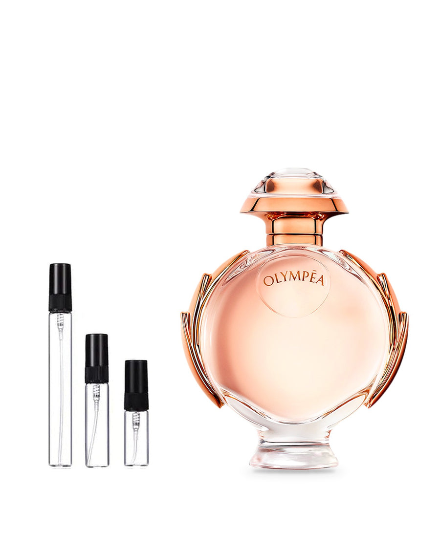Rabanne Olympéa sample – decant in glazen sprayflesje (2, 5 of 10 ml)