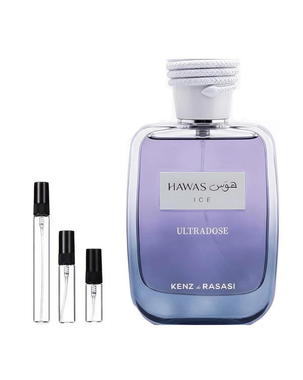 Rasasi Hawas Ice Ultradose - Kenz De Rasasi sample – decant in glazen sprayflesje (2, 5 of 10 ml)