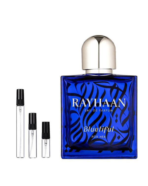 Rayhaan Bluetiful sample – decant in glazen sprayflesje (2, 5 of 10 ml)