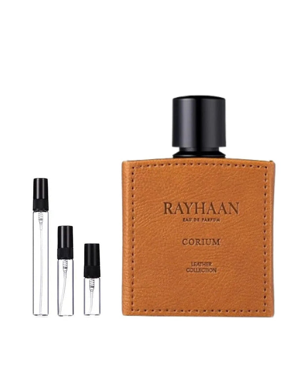 Rayhaan Corium sample – decant in glazen sprayflesje (2, 5 of 10 ml)