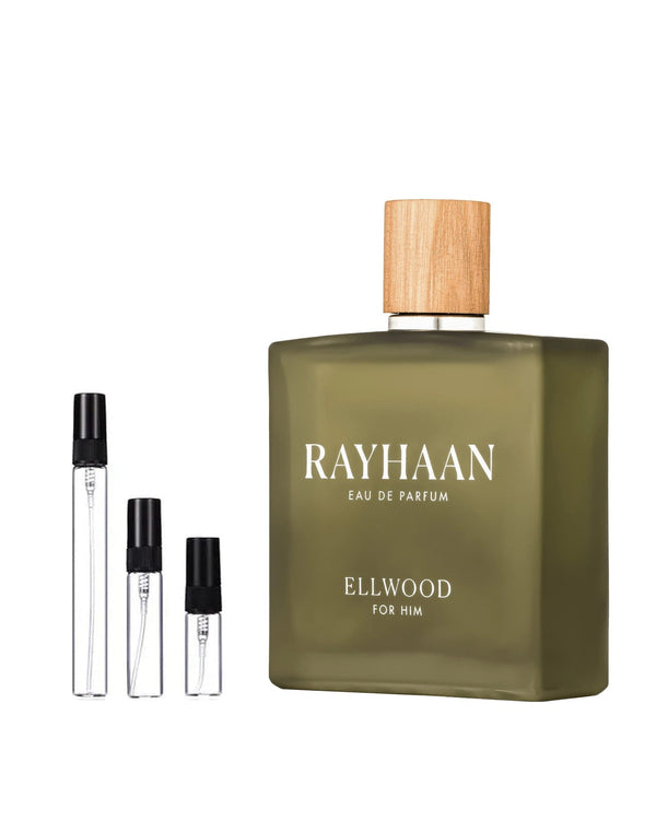Rayhaan Ellwood sample – decant in glazen sprayflesje (2, 5 of 10 ml)