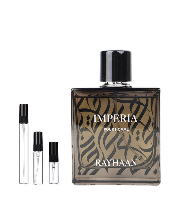 Rayhaan Imperia sample – decant in glazen sprayflesje (2, 5 of 10 ml)
