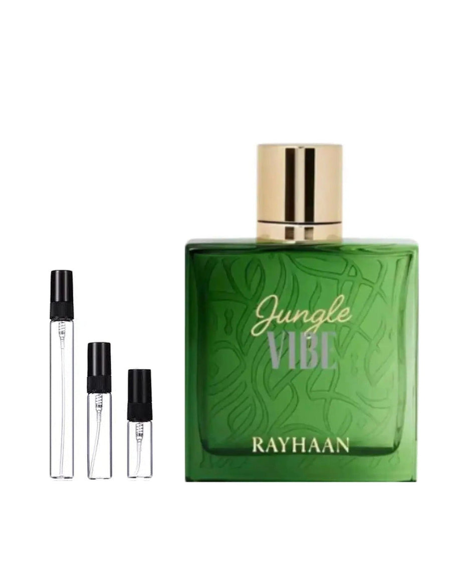Rayhaan Jungle Vibe sample – decant in glazen sprayflesje (2, 5 of 10 ml)