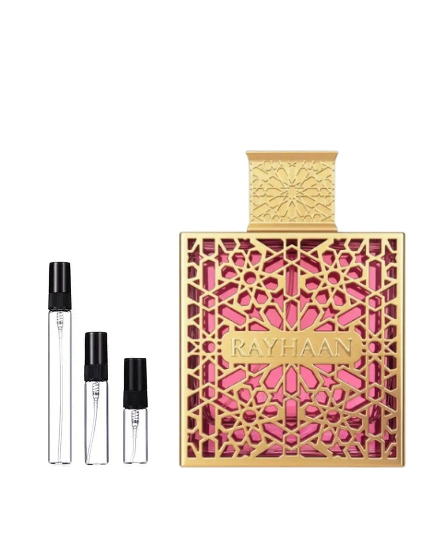 Rayhaan Kiss sample – decant in glazen sprayflesje (2, 5 of 10 ml)