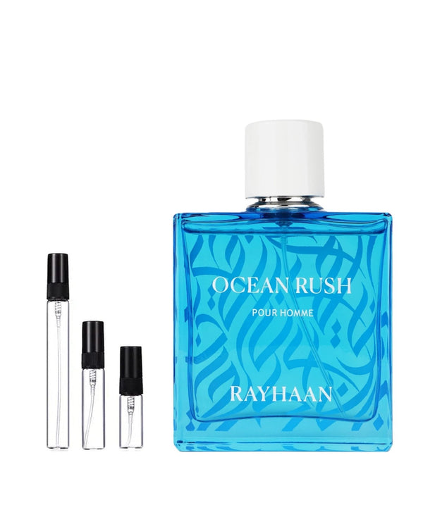 Rayhaan Ocean Rush sample – decant in glazen sprayflesje (2, 5 of 10 ml)
