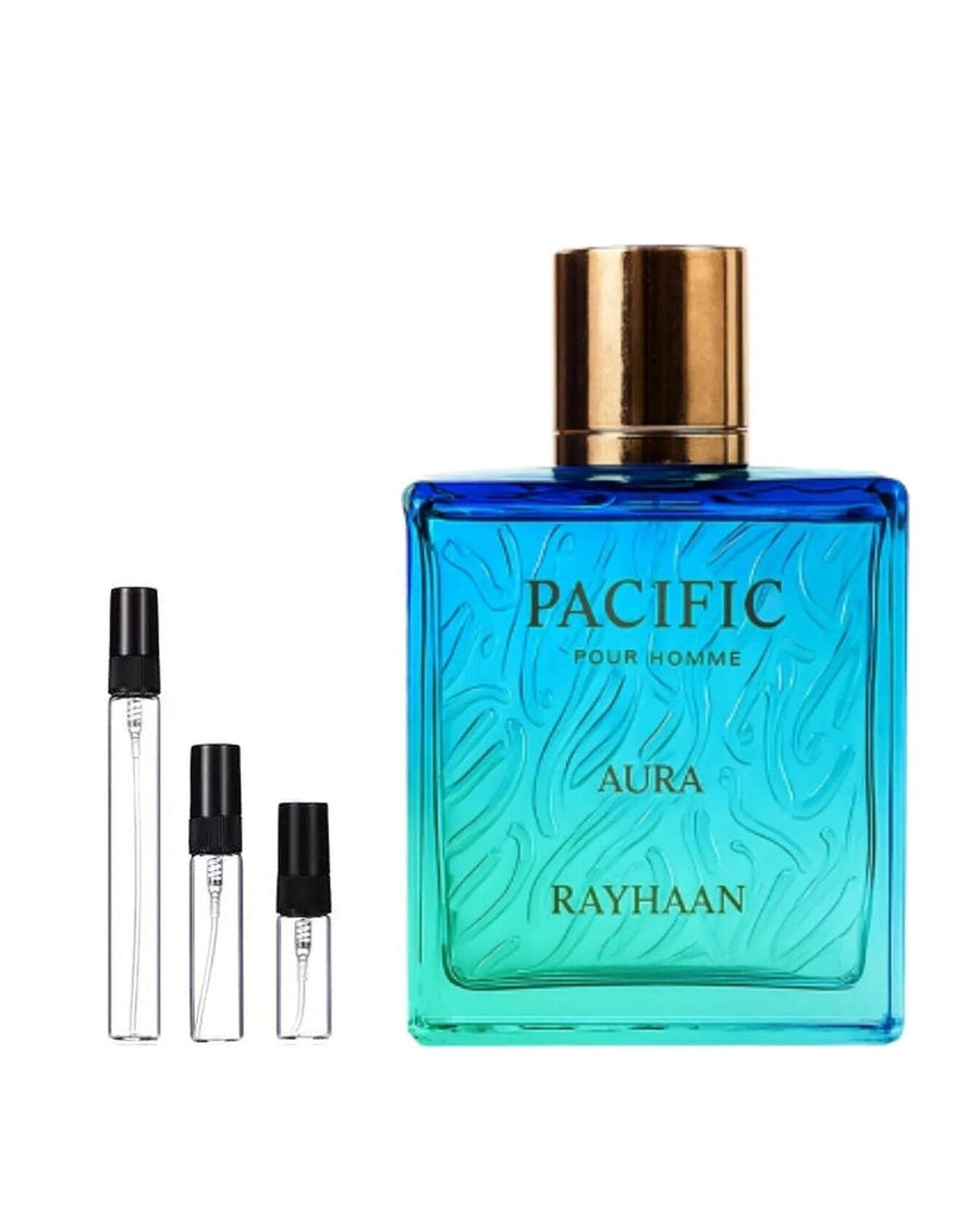 Rayhaan Pacific Aura sample – decant in glazen sprayflesje (2, 5 of 10 ml)