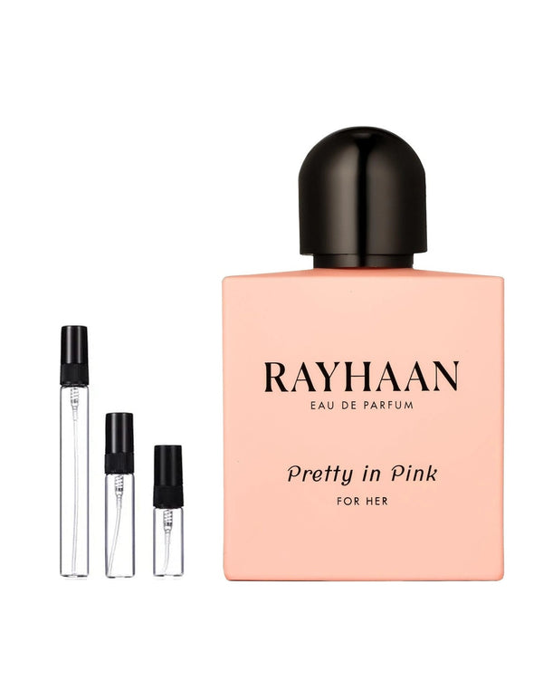 Rayhaan Pretty in Pink sample – decant in glazen sprayflesje (2, 5 of 10 ml)