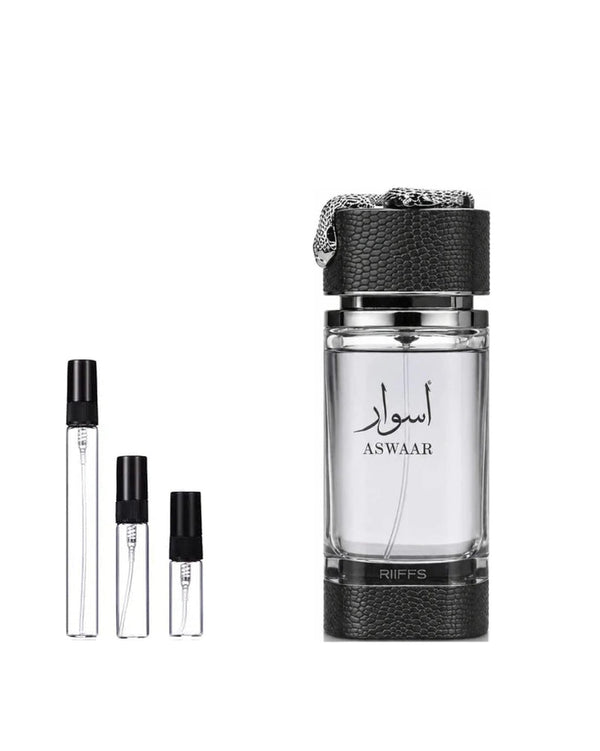 Riiffs Aswaar sample – decant in glazen sprayflesje (2, 5 of 10 ml)
