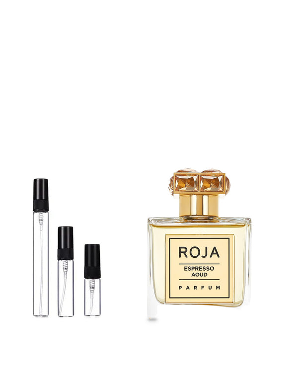 Roja Parfums Espresso Aoud sample – decant in glazen sprayflesje (2, 5 of 10 ml)