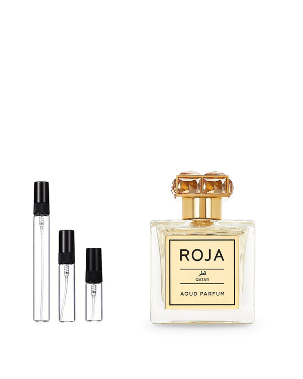 Roja Parfums Qatar sample – decant in glazen sprayflesje (2, 5 of 10 ml)