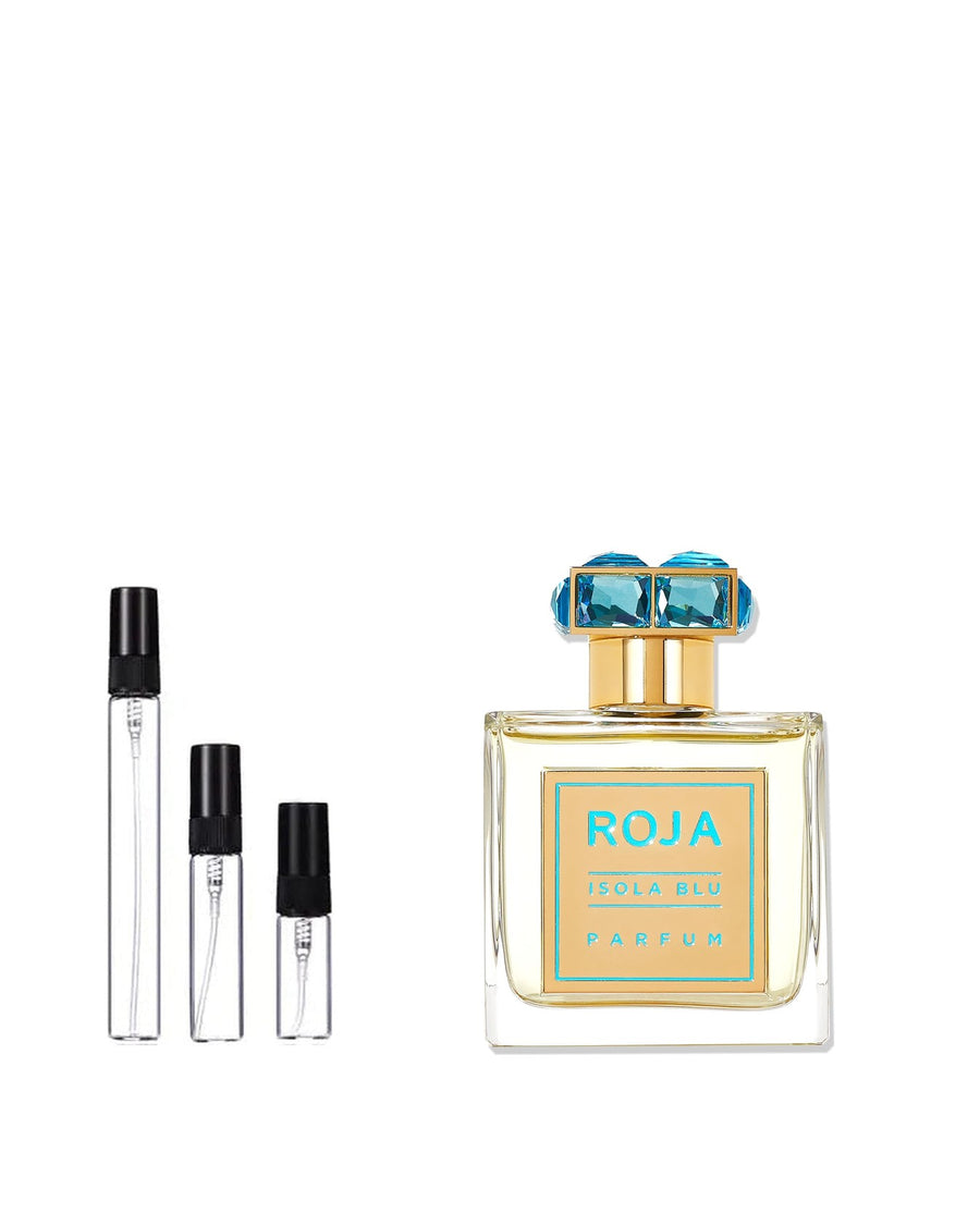Roja Parfums Isola Blu sample – decant in glazen sprayflesje (2, 5 of 10 ml)