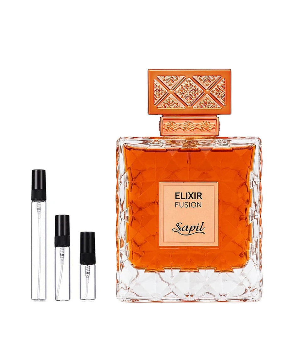 Sapil Elixir Fusion sample – decant in glazen sprayflesje (2, 5 of 10 ml)