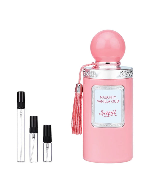 Sapil Naughty Vanilla Oud sample – decant in glazen sprayflesje (2, 5 of 10 ml)