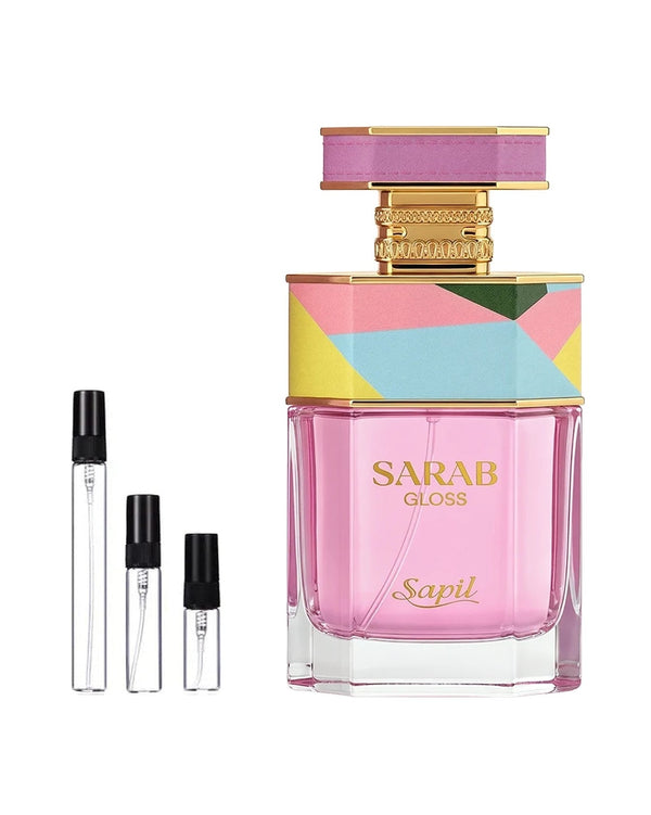 Sapil Sarab Gloss sample – decant in glazen sprayflesje (2, 5 of 10 ml)