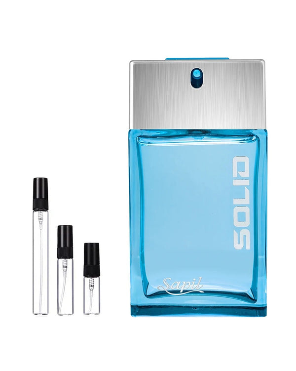 Sapil Solid For Men sample – decant in glazen sprayflesje (2, 5 of 10 ml)