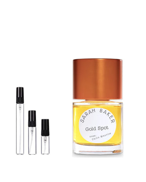 Sarah Baker Gold Spot sample – decant in glazen sprayflesje (2, 5 of 10 ml)