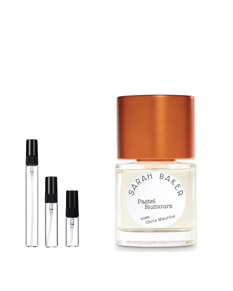 Sarah Baker Pastel Rumours sample – decant in glazen sprayflesje (2, 5 of 10 ml)