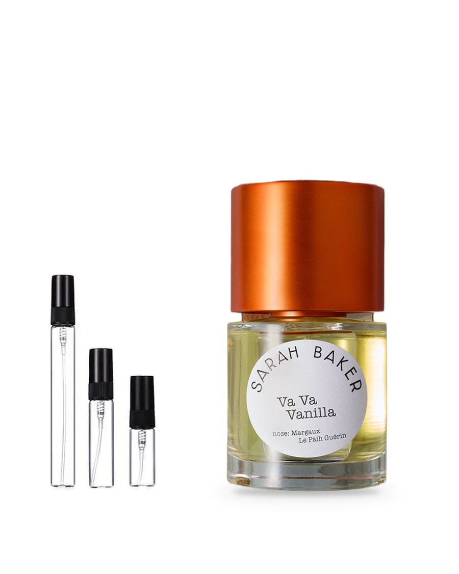 Sarah Baker Va Va Vanilla sample – decant in glazen sprayflesje (2, 5 of 10 ml)