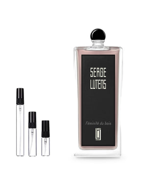 Serge Lutens Feminite Du Bois sample – decant in glazen sprayflesje (2, 5 of 10 ml)